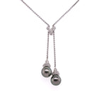 14k Pearl & Diamond Necklace
