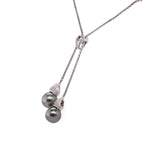 14k Pearl & Diamond Necklace