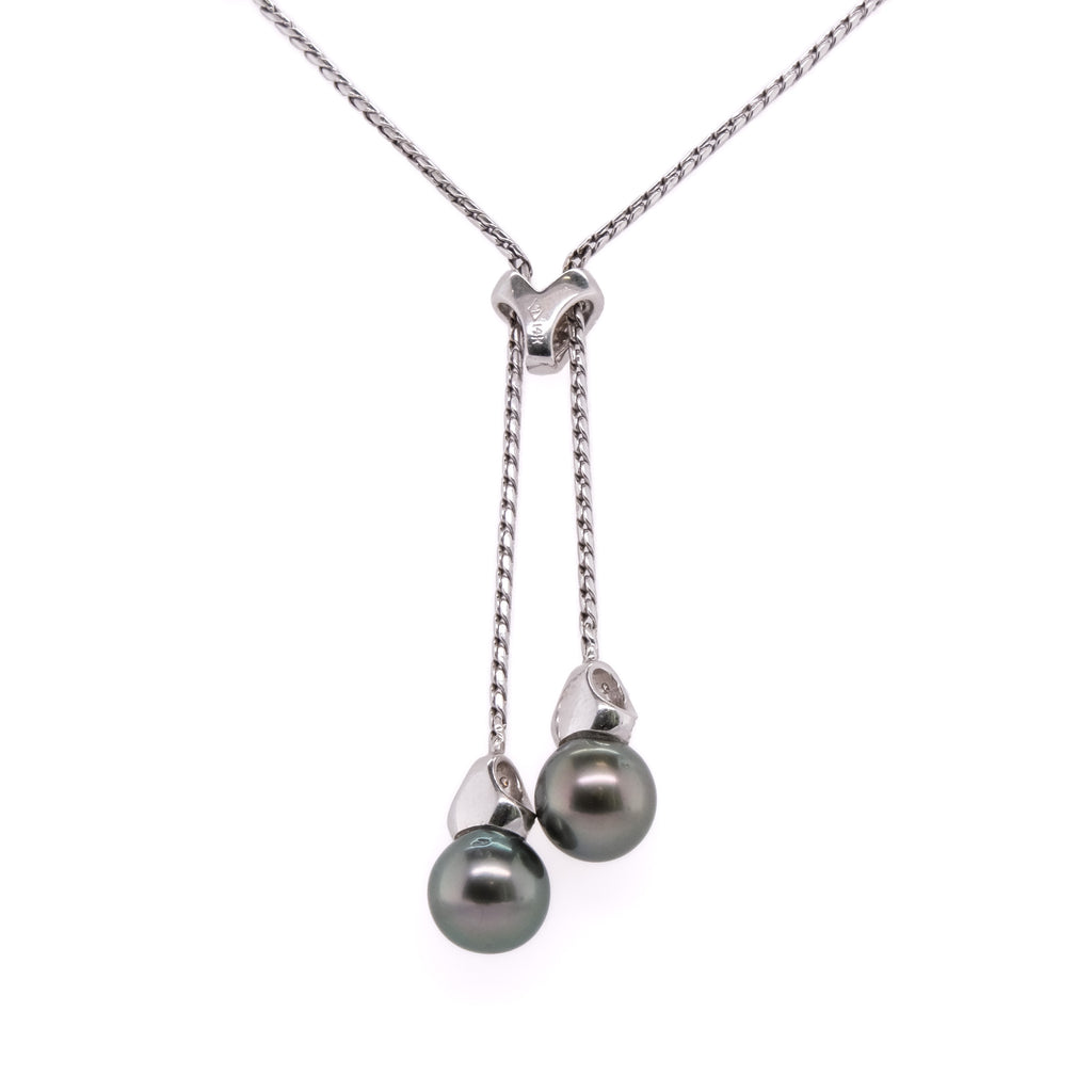 14k Pearl & Diamond Necklace