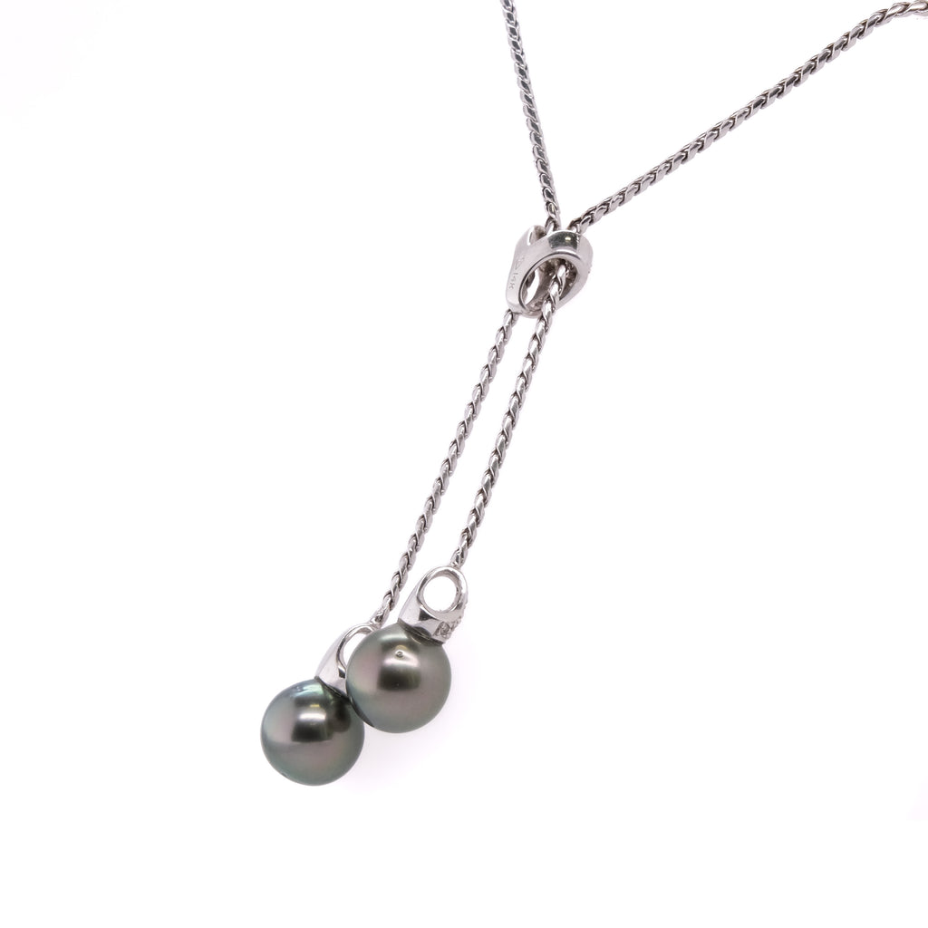 14k Pearl & Diamond Necklace