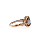 18k Sapphire & Diamond Ring