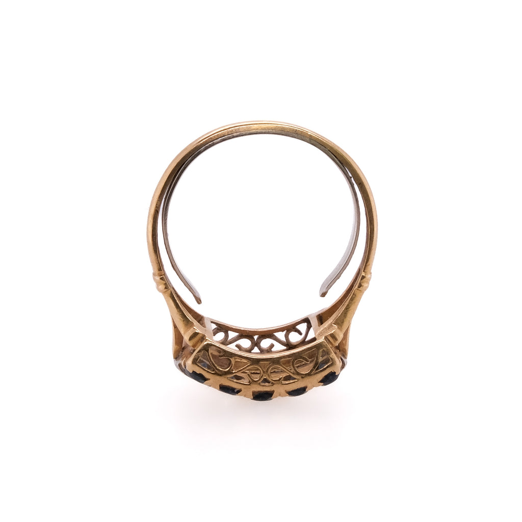 18k Sapphire & Diamond Ring