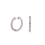14k Diamond Hoop Earrings