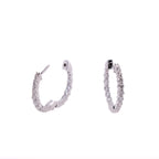 14k Diamond Hoop Earrings