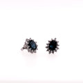 14k Sapphire & Diamond Earrings