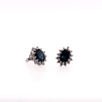 14k Sapphire & Diamond Earrings