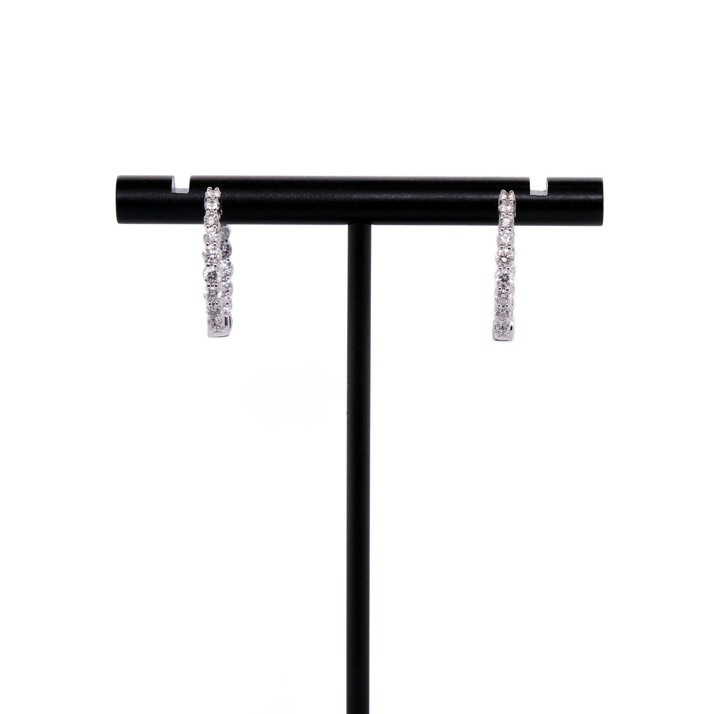 14k Diamond Hoop Earrings