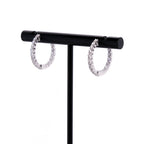 14k Diamond Hoop Earrings