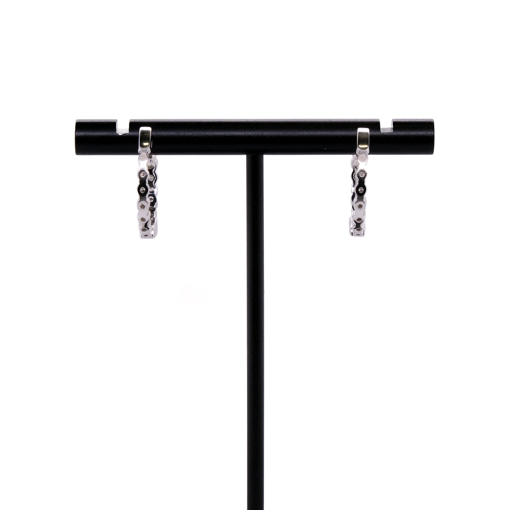 14k Diamond Hoop Earrings