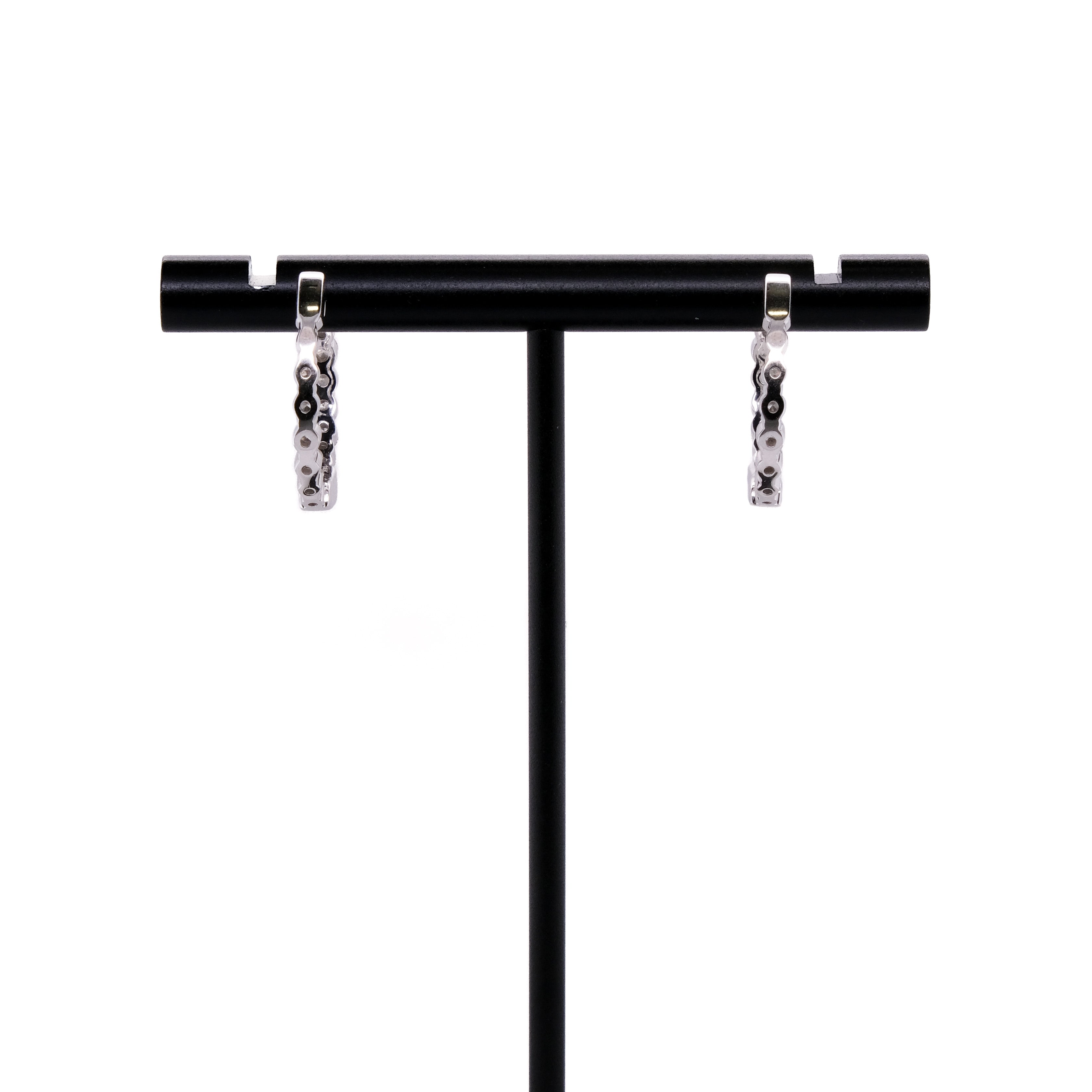 14k Diamond Hoop Earrings