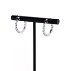 14k Diamond Hoop Earrings