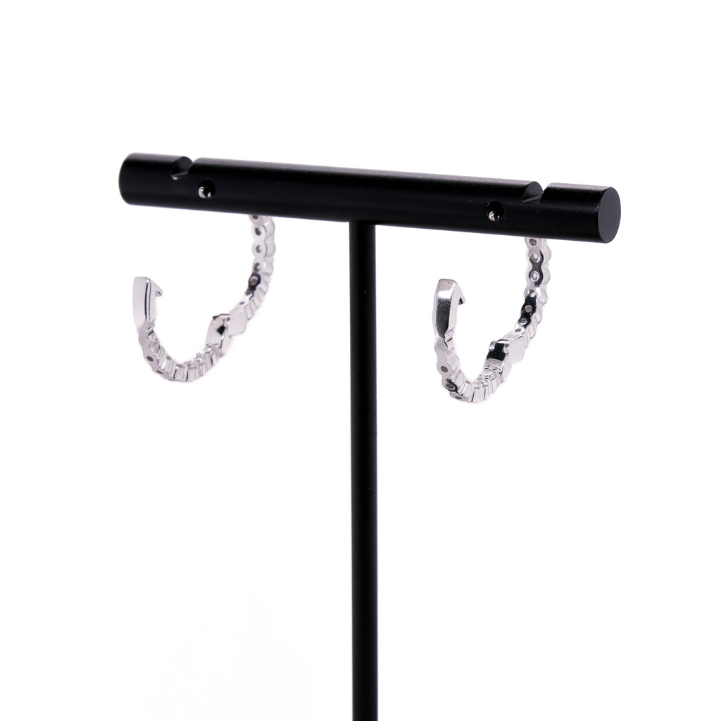 14k Diamond Hoop Earrings