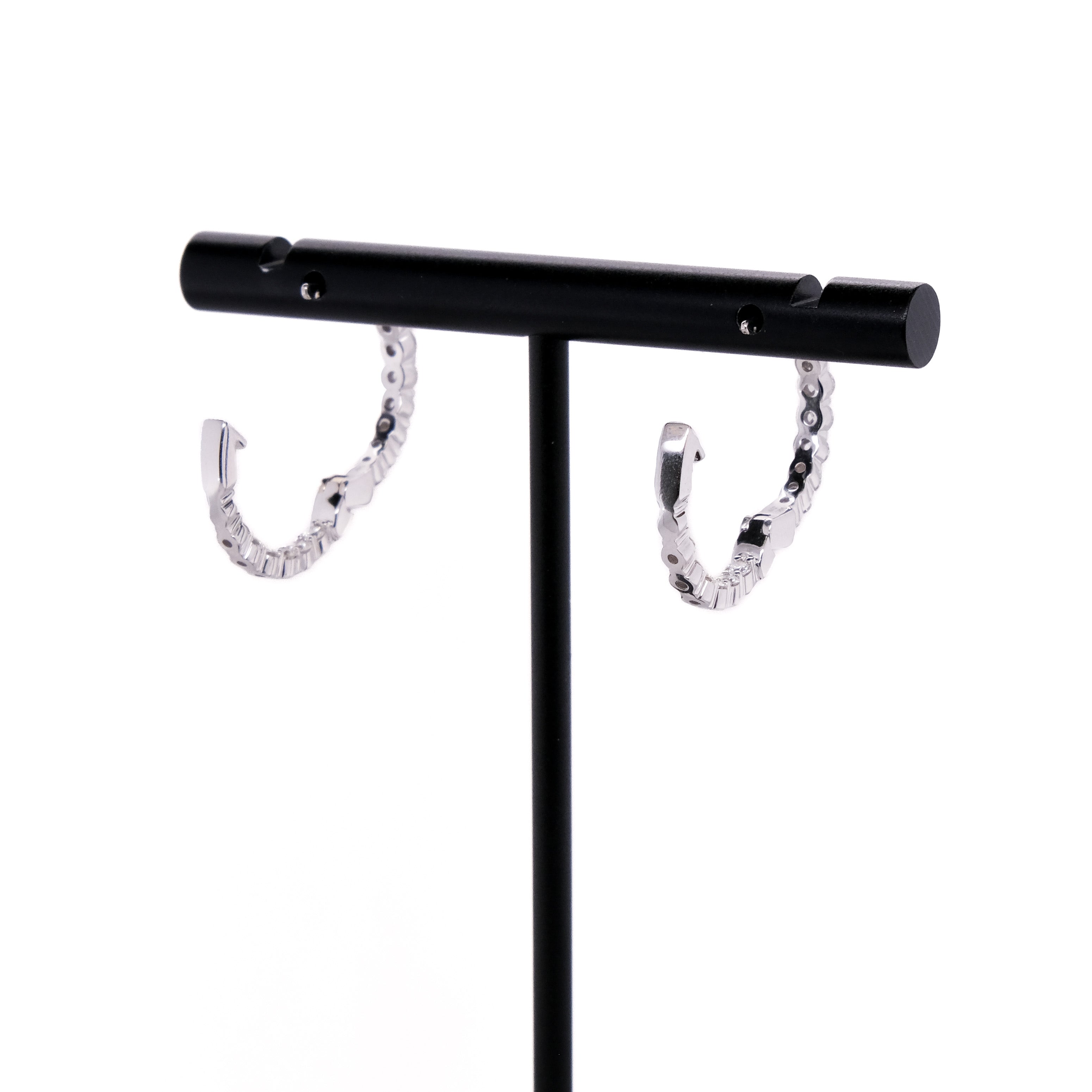 14k Diamond Hoop Earrings