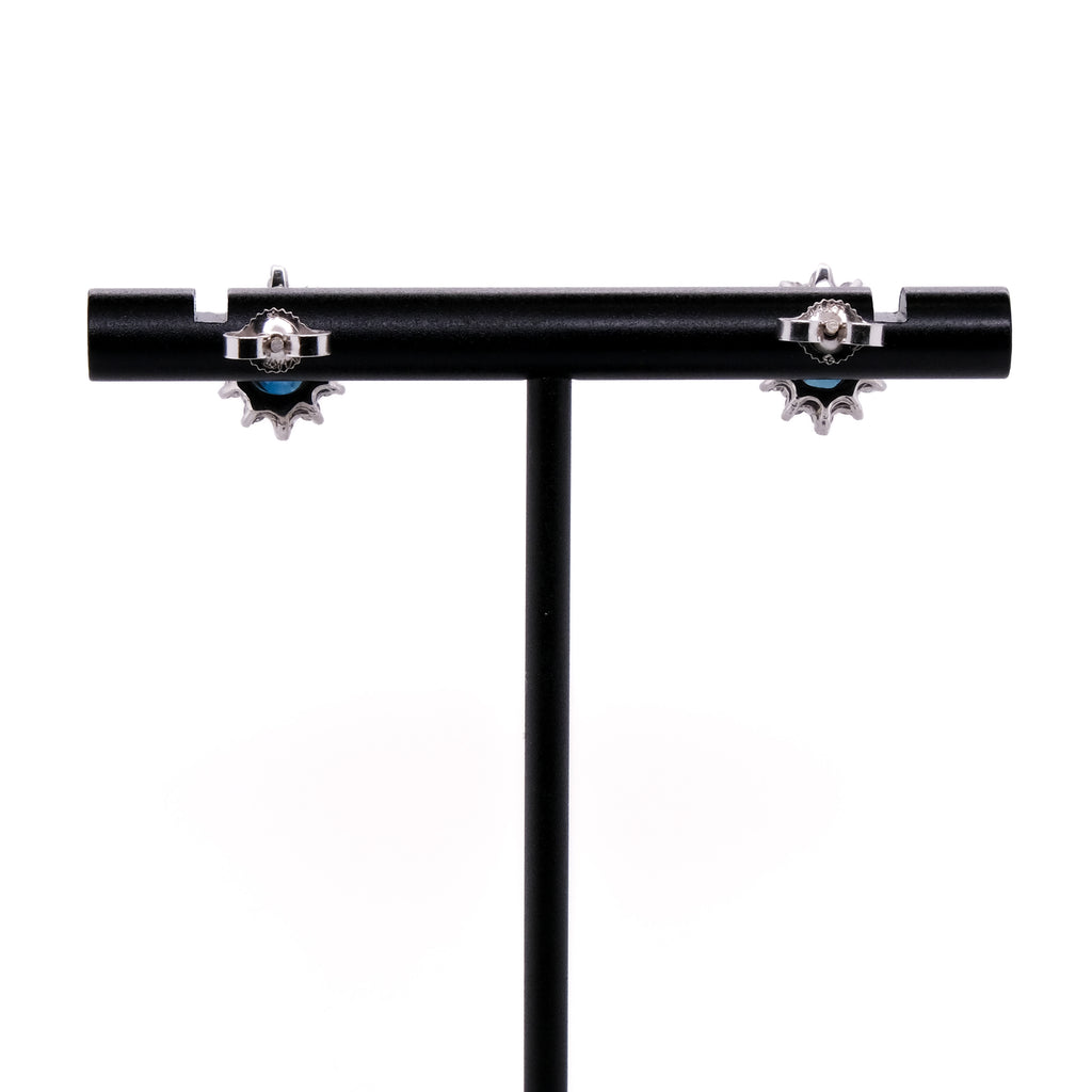 14k Sapphire & Diamond Earrings