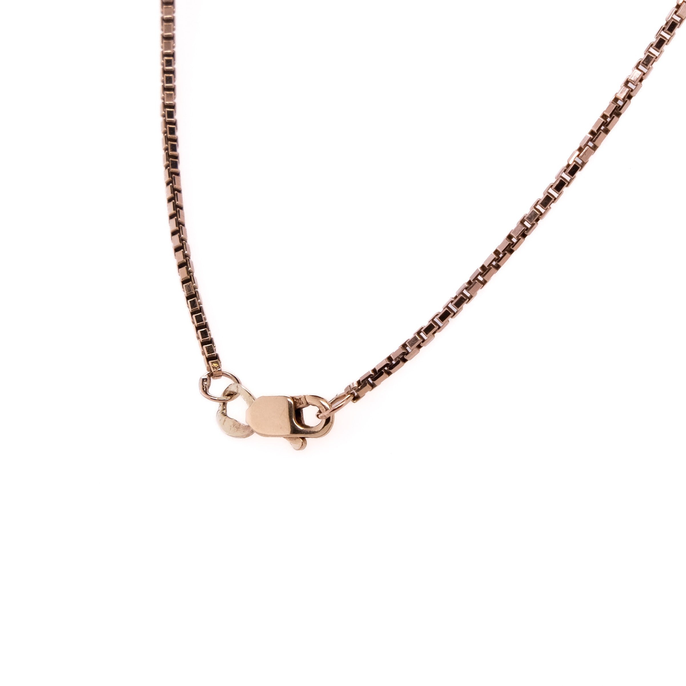 14k Sapphire & Diamond Pendant on 10k Chain