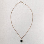 14k Sapphire & Diamond Pendant on 10k Chain