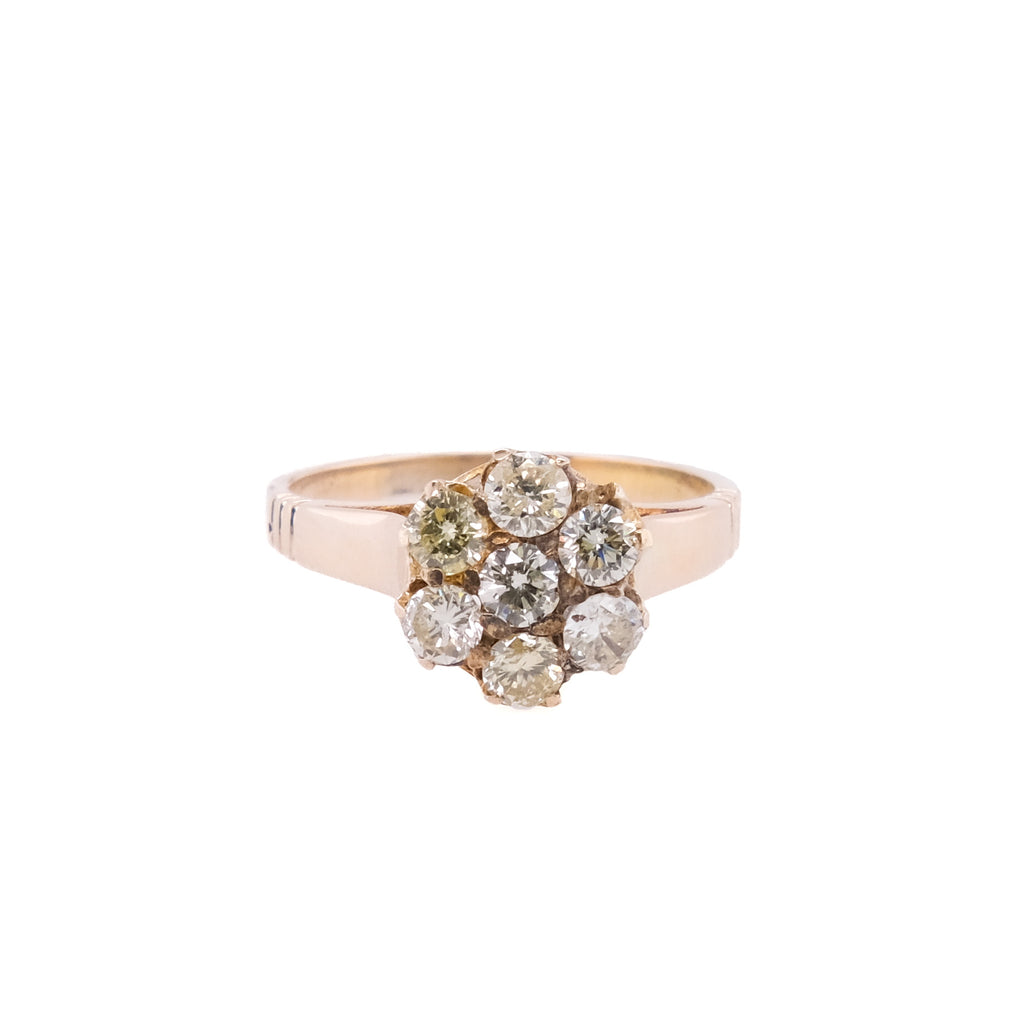 10k Floral Diamond Ring