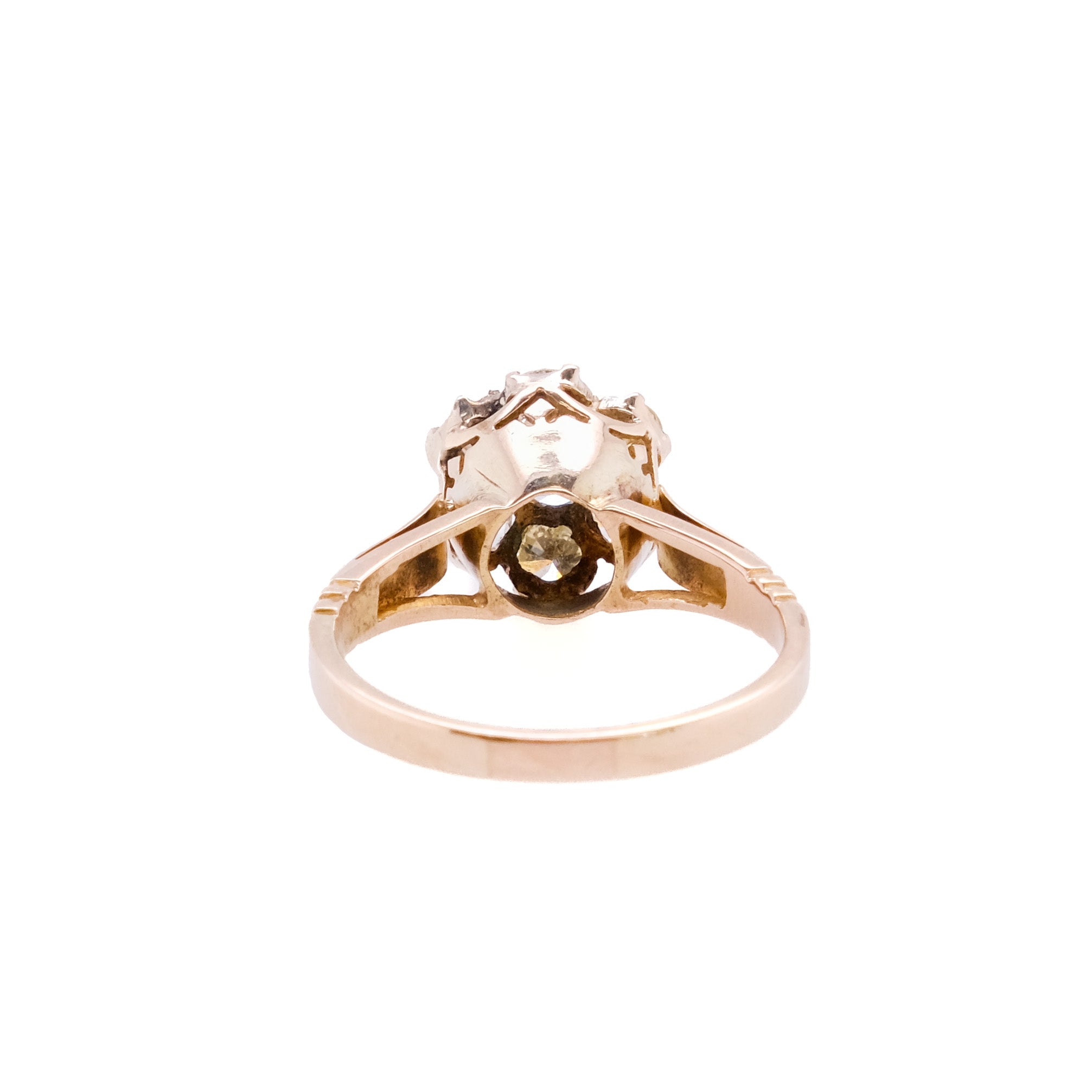 10k Floral Diamond Ring