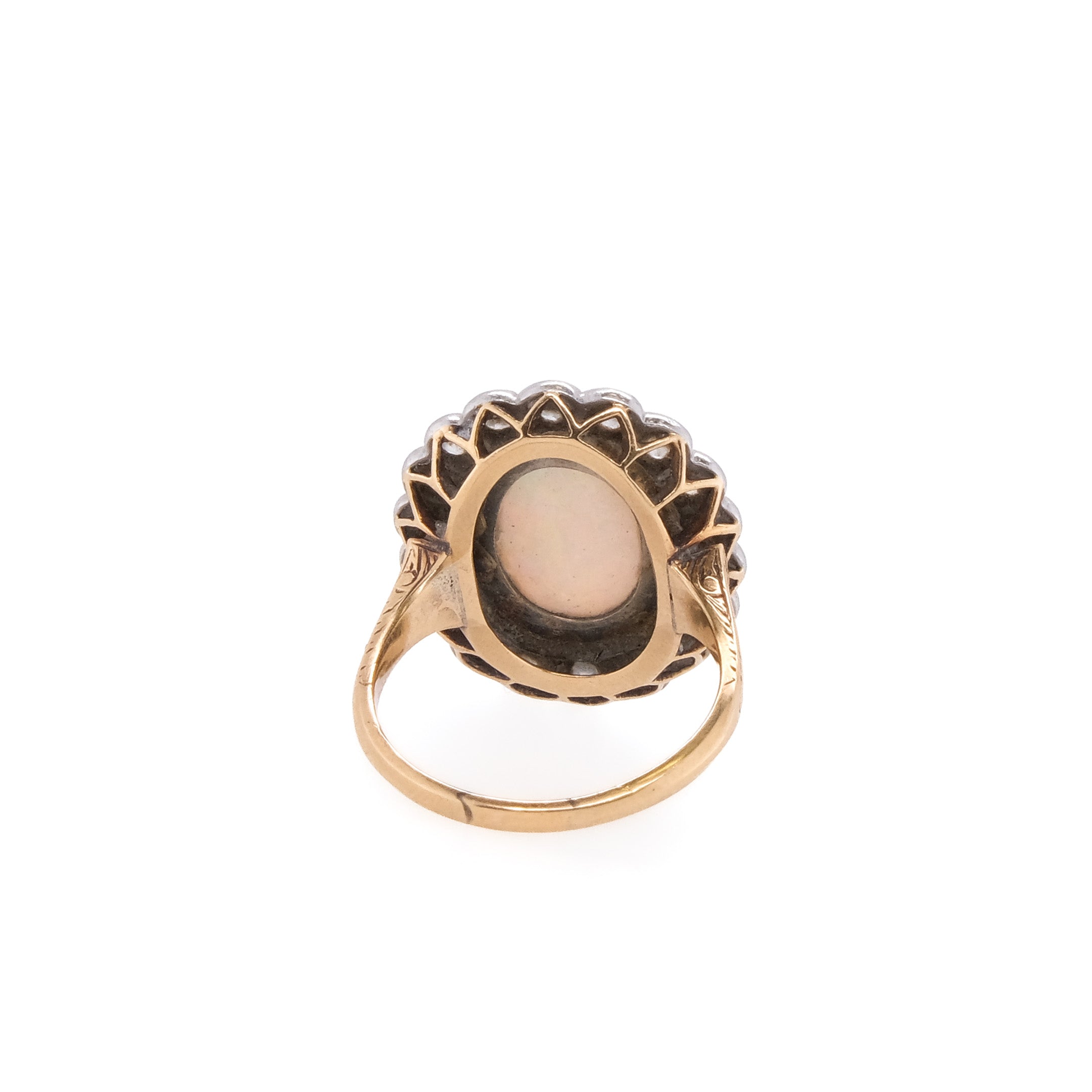 14k Opal & Diamond Cocktail Ring
