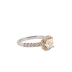 18k Princess Cut Natural Diamond Ring
