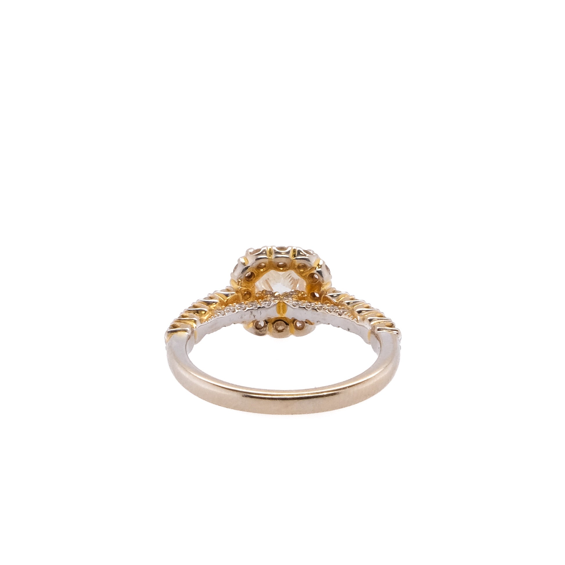18k Princess Cut Natural Diamond Ring