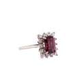 14k Garnet & Diamond Ring