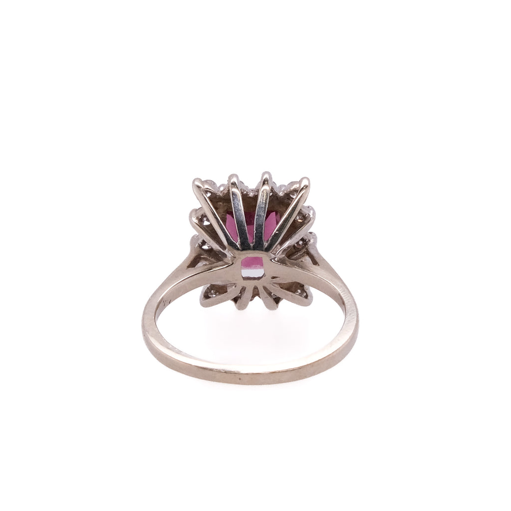 14k Garnet & Diamond Ring