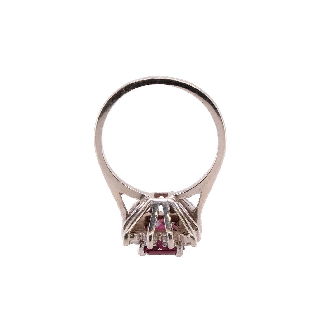 14k Garnet & Diamond Ring