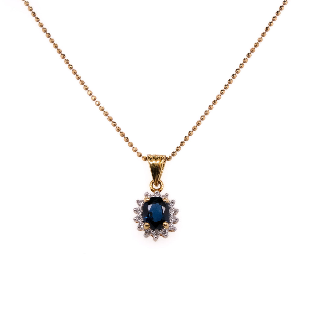 18k Sapphire & Diamond Necklace