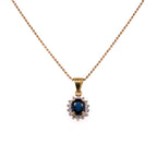 18k Sapphire & Diamond Necklace