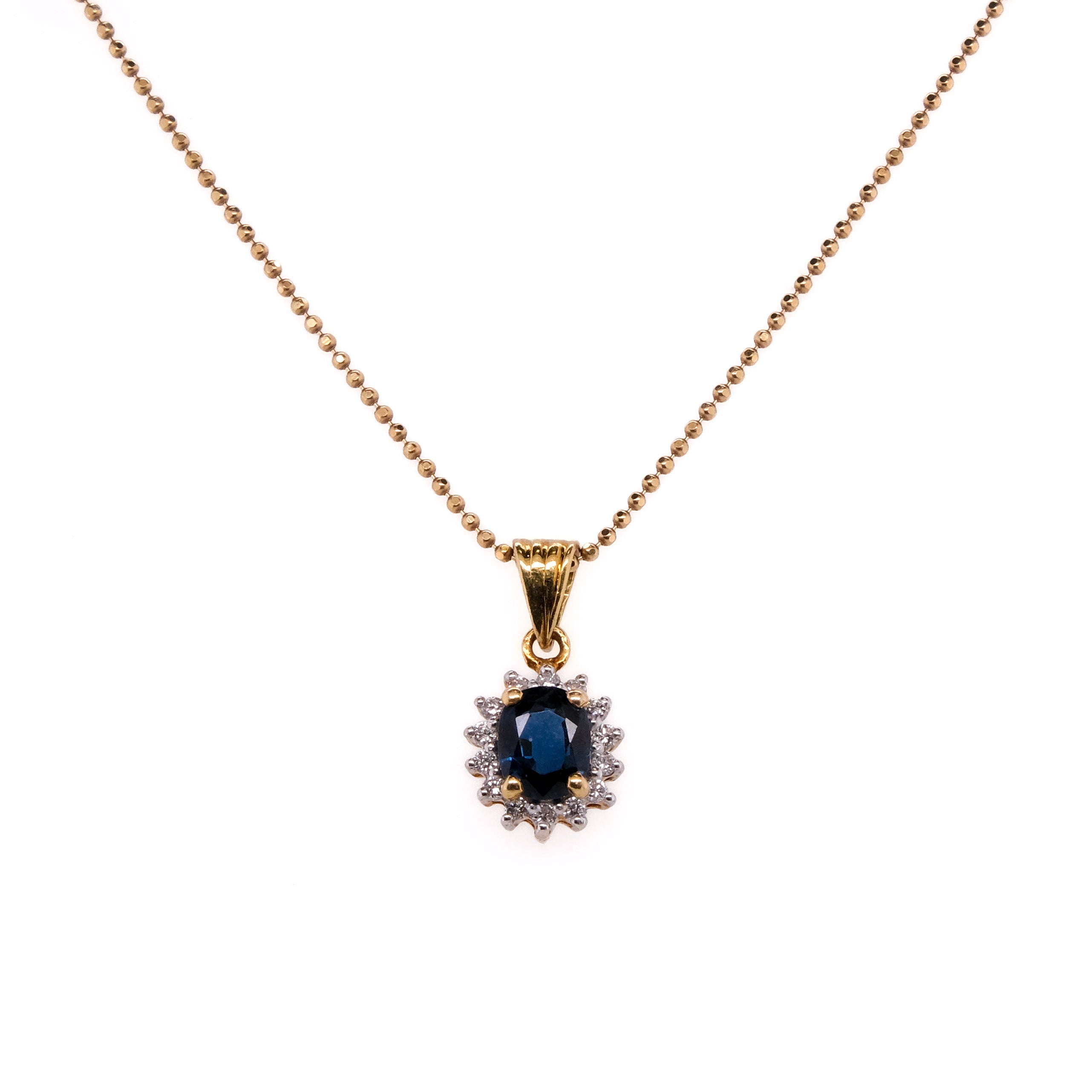 18k Sapphire & Diamond Necklace