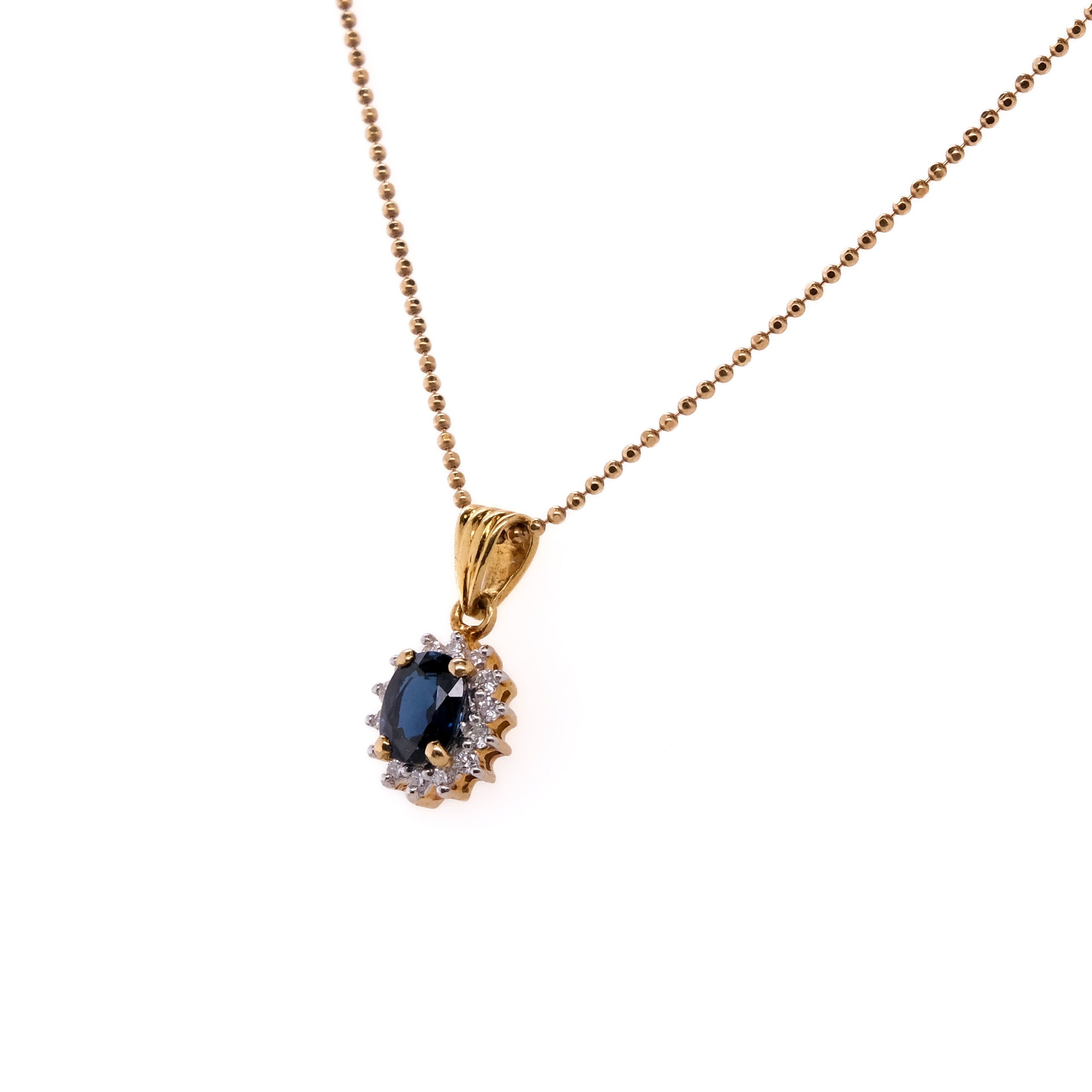 18k Sapphire & Diamond Necklace