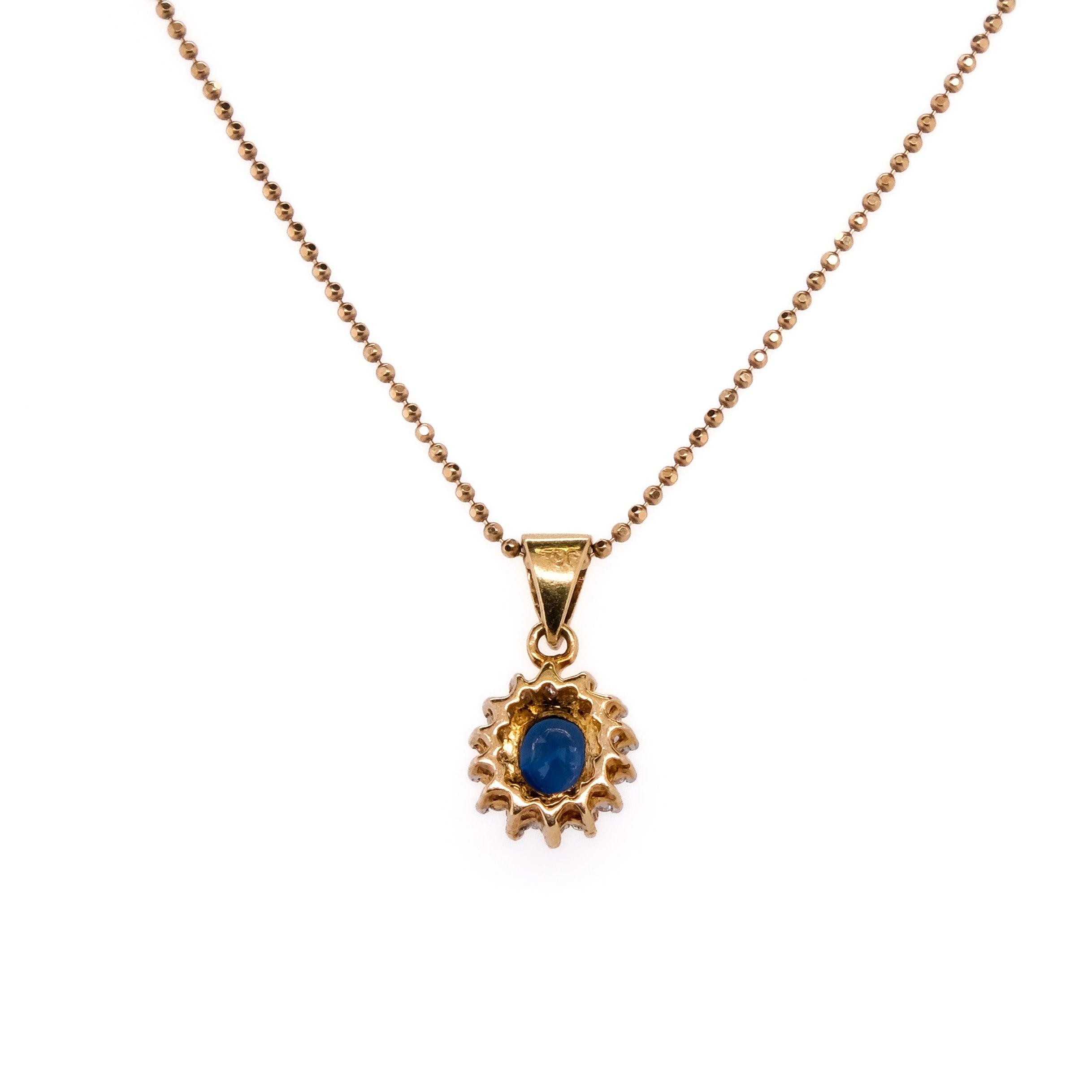 18k Sapphire & Diamond Necklace