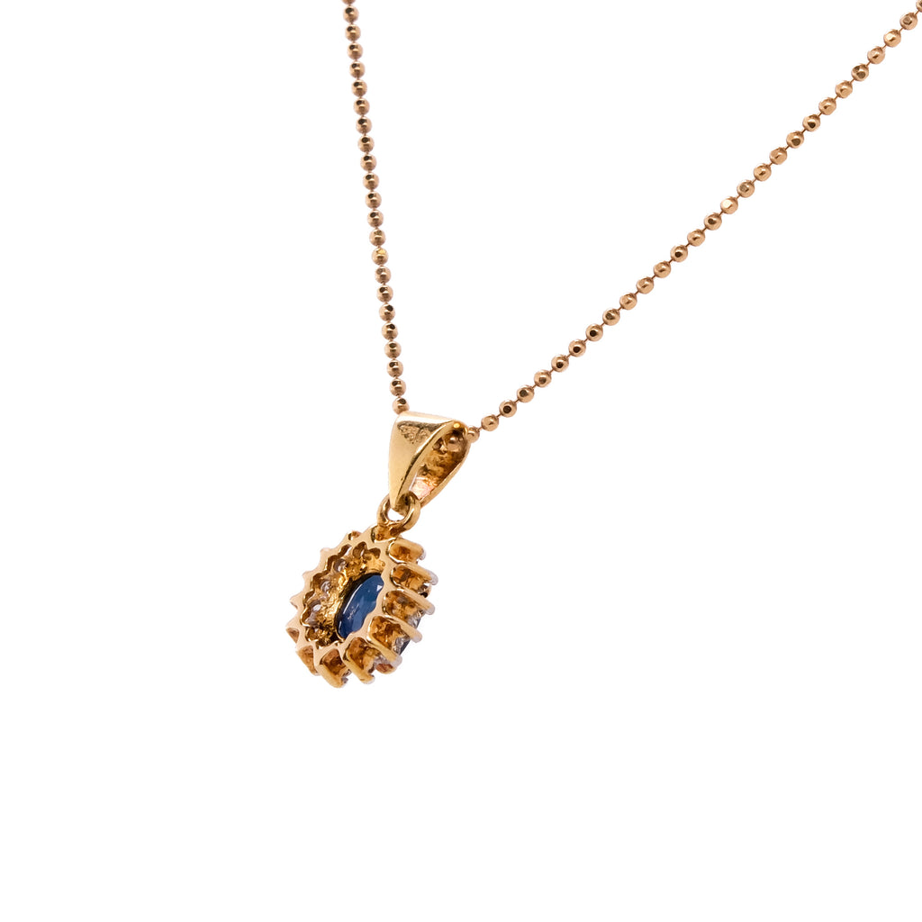 18k Sapphire & Diamond Necklace