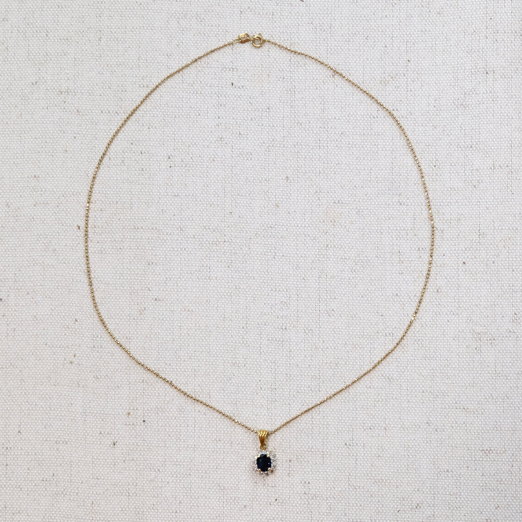 18k Sapphire & Diamond Necklace