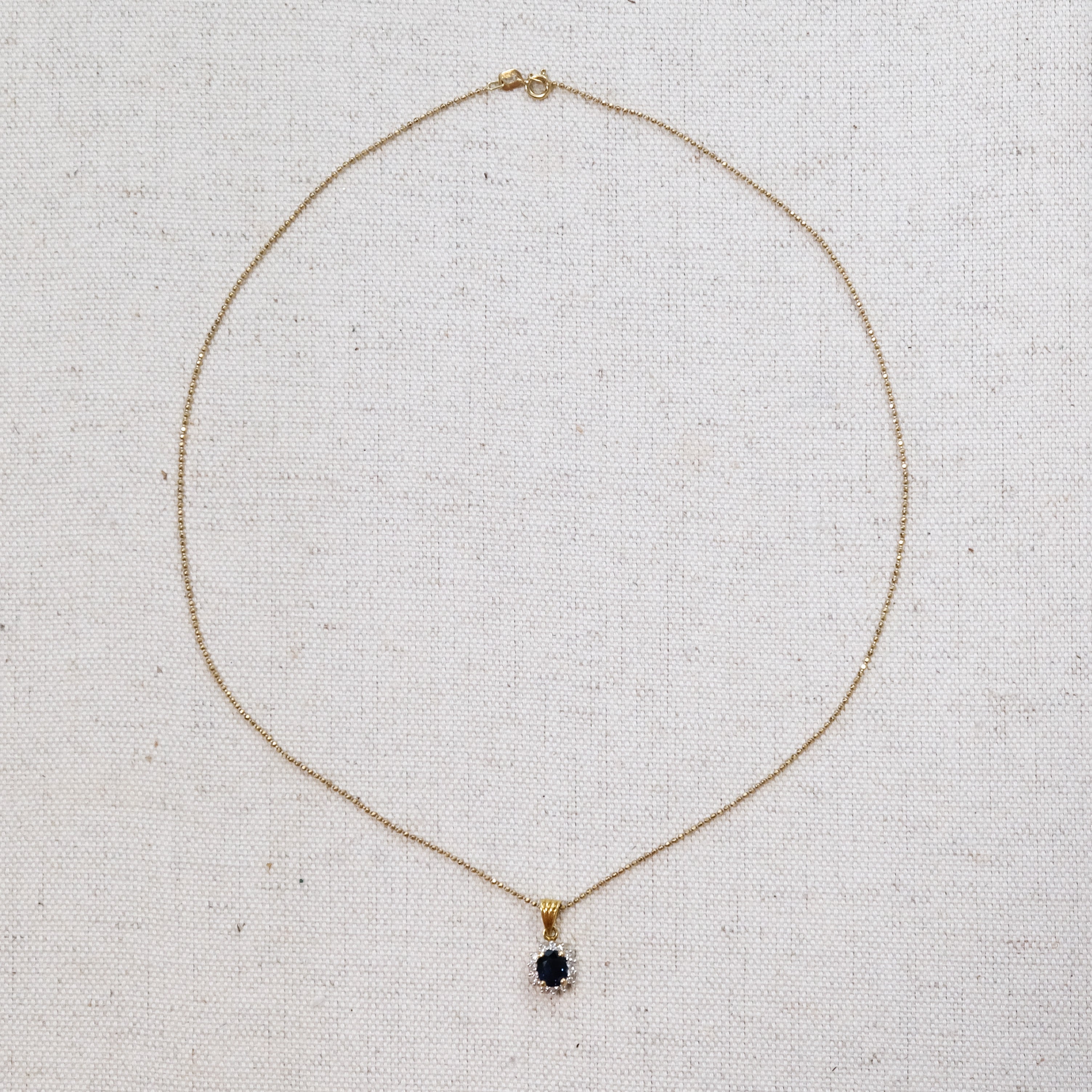 18k Sapphire & Diamond Necklace