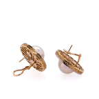 18k Mabe Pearl & Diamond Earrings