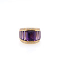 18k Amethyst & Diamond Ring