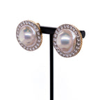 18k Mabe Pearl & Diamond Earrings