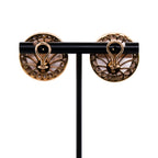 18k Mabe Pearl & Diamond Earrings