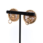 18k Mabe Pearl & Diamond Earrings
