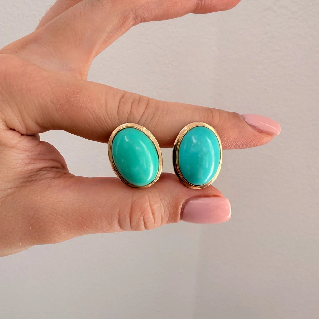 14k Turquoise Earrings