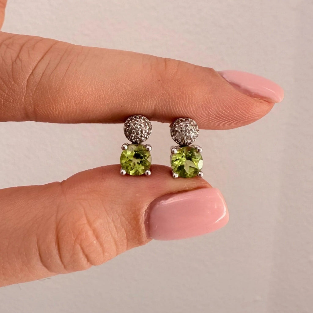 14k Peridot Studs