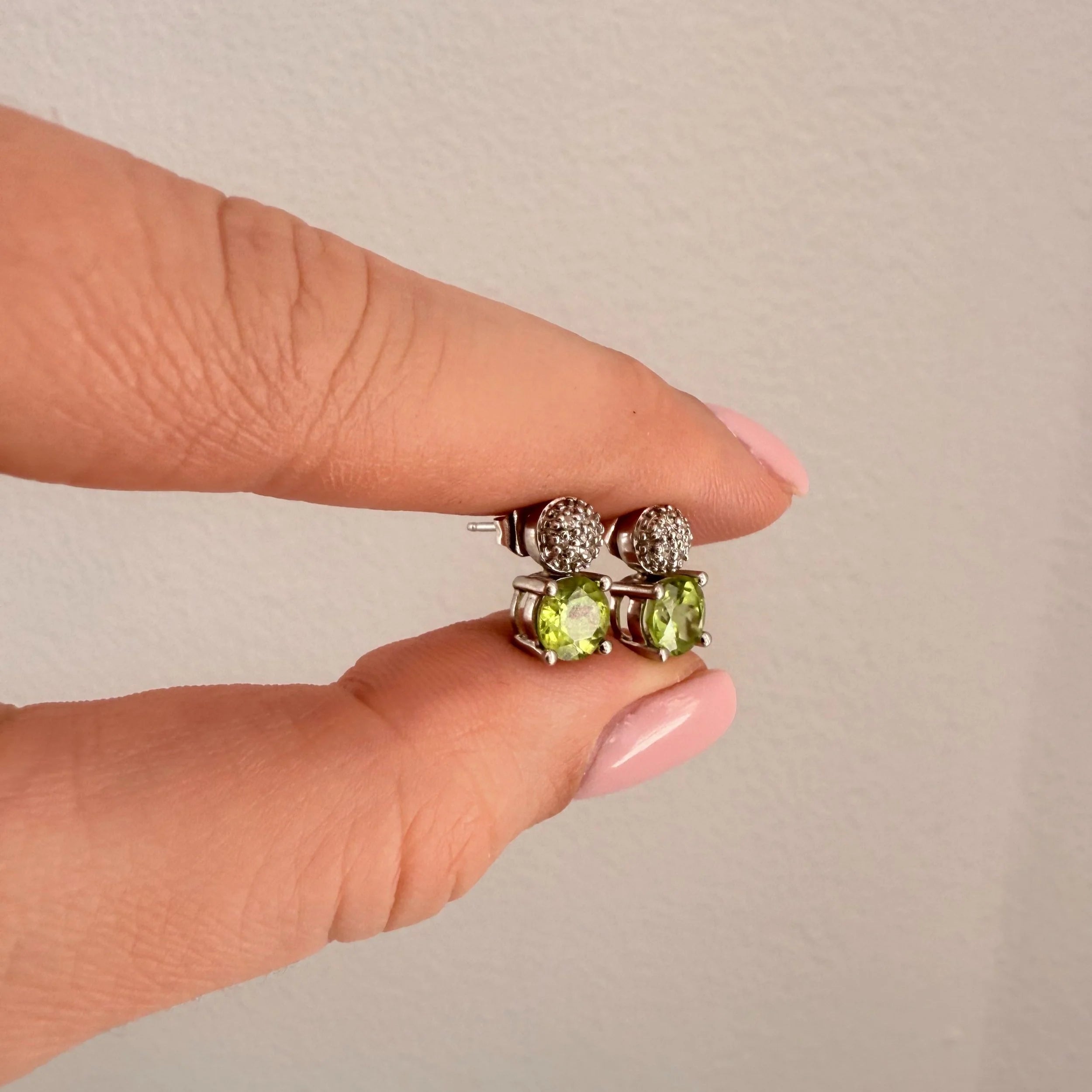 14k Peridot Studs