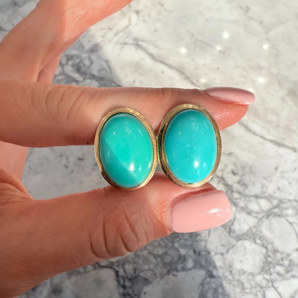 14k Turquoise Earrings
