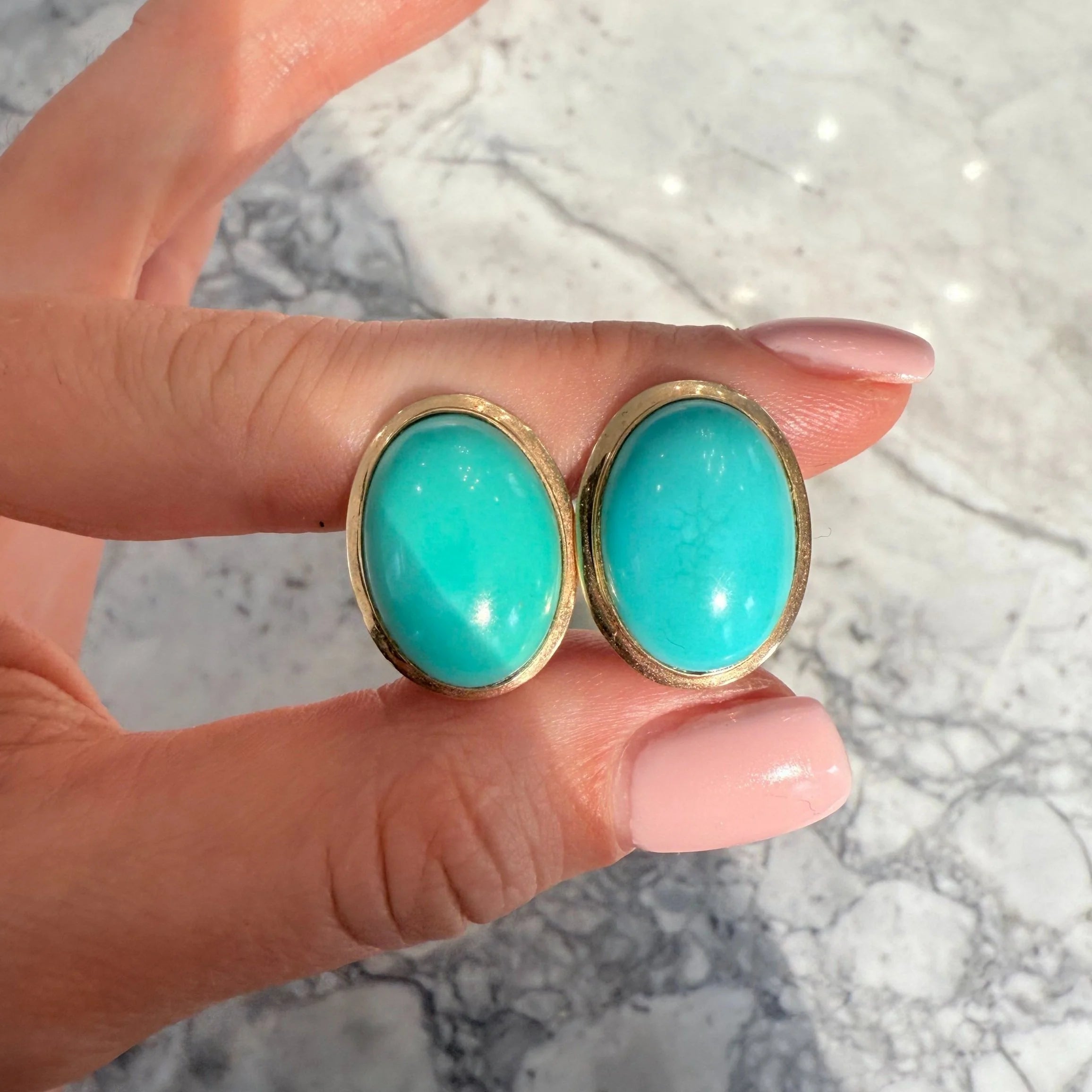 14k Turquoise Earrings