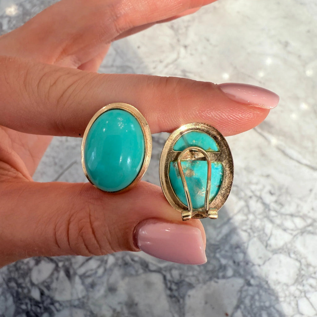 14k Turquoise Earrings