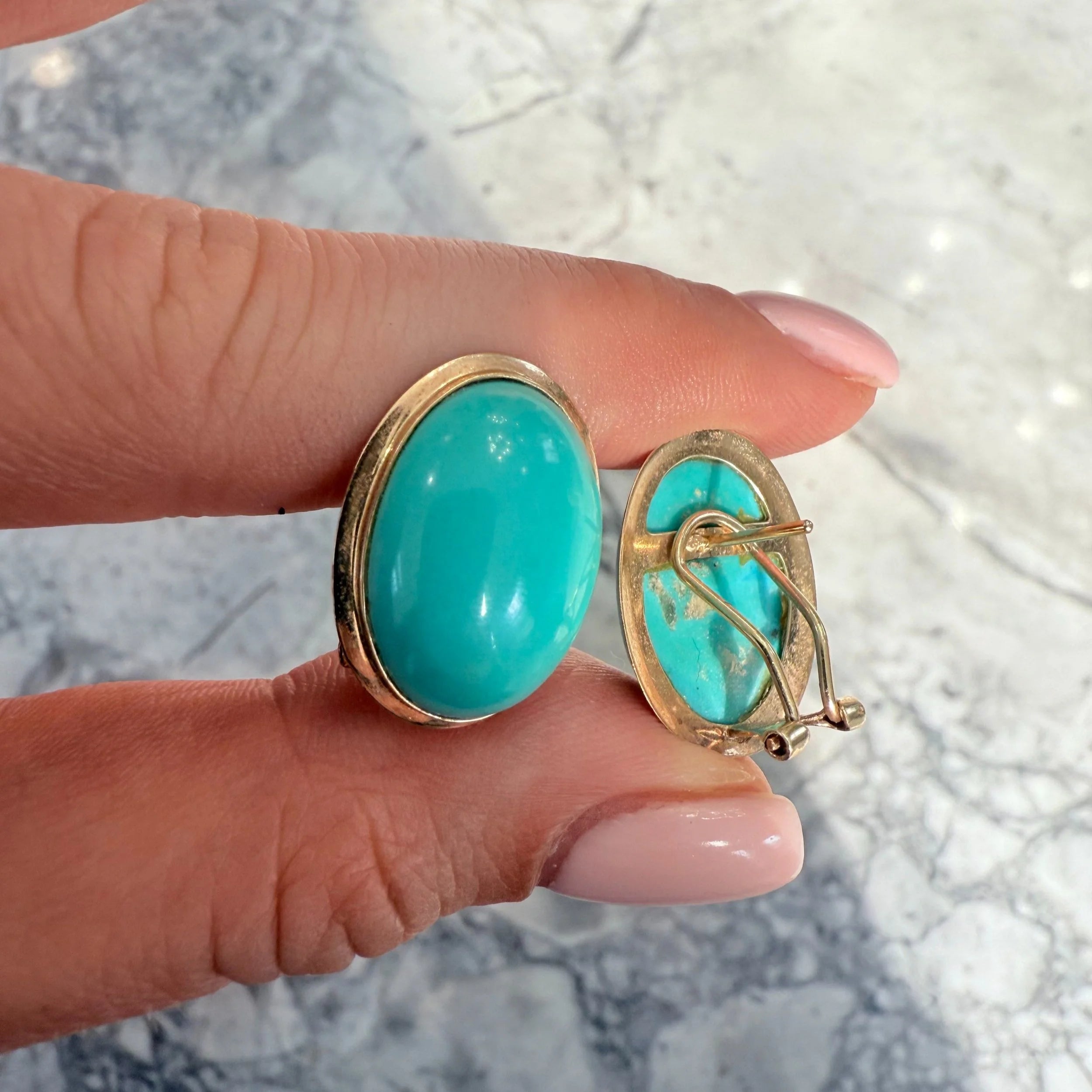 14k Turquoise Earrings