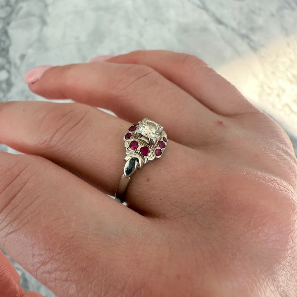 18k Ruby & Diamond Ring