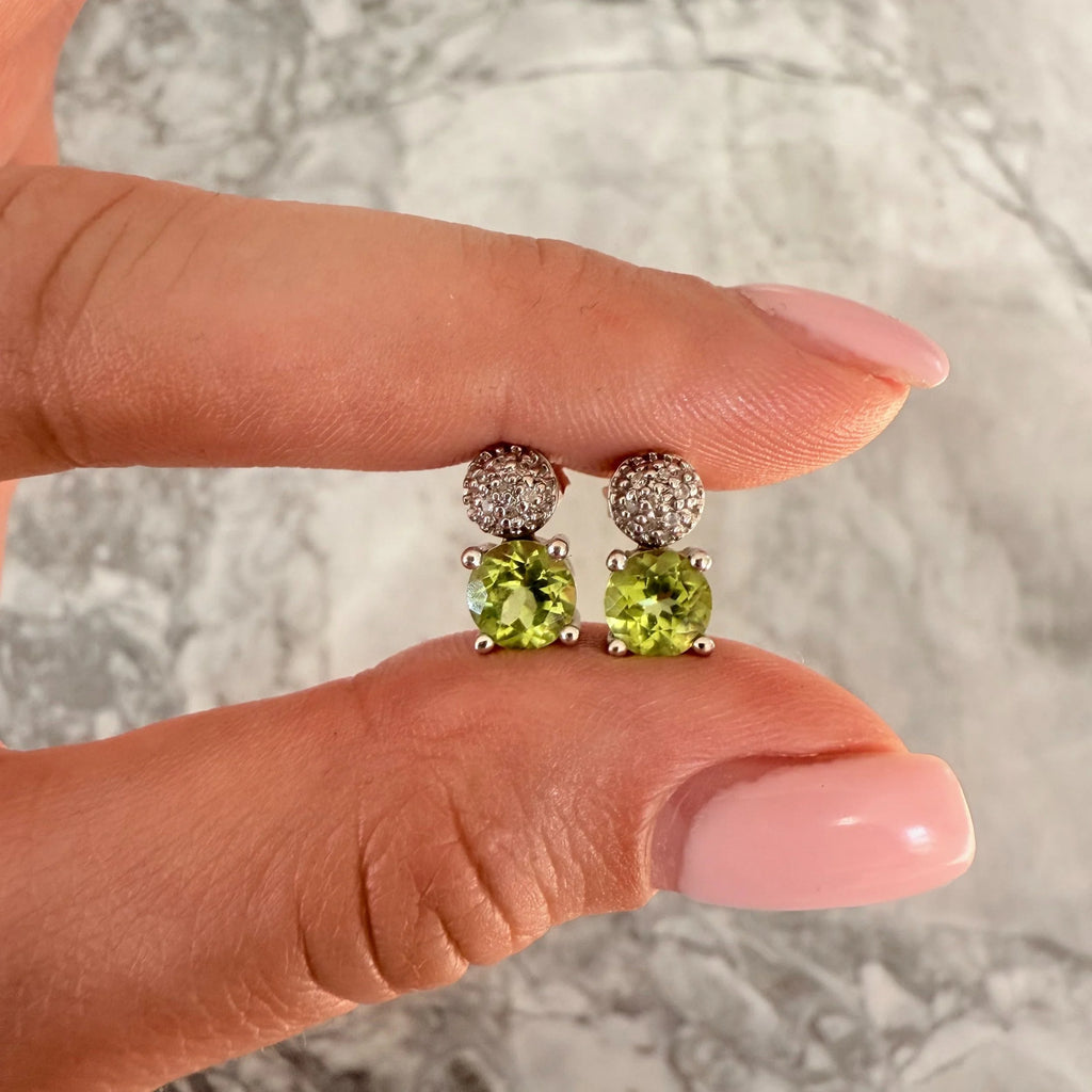 14k Peridot Studs